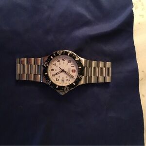 Stainless Steel and Black Men's Watch